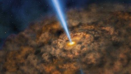 Астрономы наса впервые измерили диаметр «бублика» черных дыр