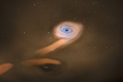 Астрономы обнаружили пару сверхмассивных черных дыр