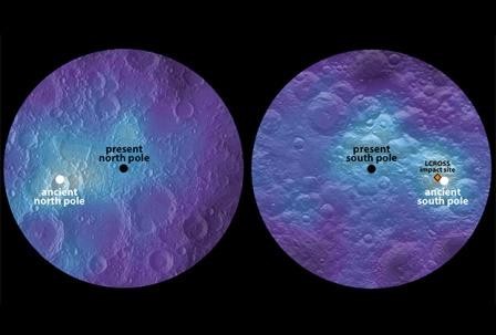 Геофизики рассказали о смещении полюсов луны