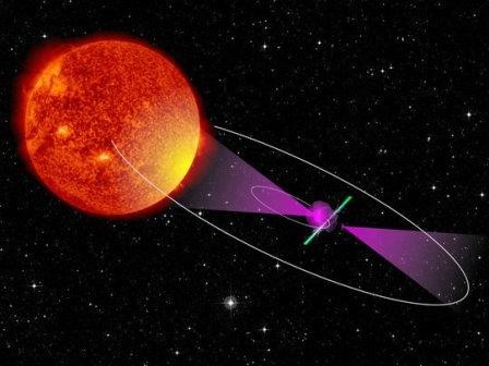 Пульсар позволил точно измерить орбитальный период двойной звезды