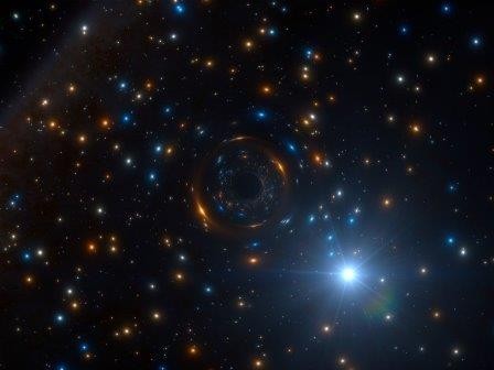 Странное поведение звезды позволило обнаружить прячущуюся черную дыру