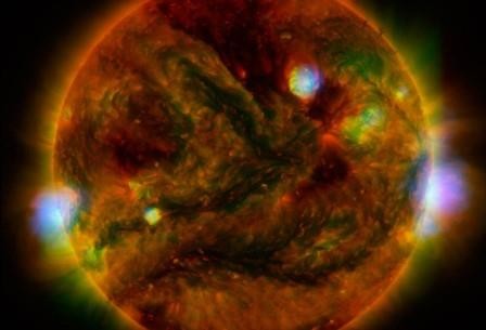Телескоп nustar сфотографировал солнце в рентгеновском диапазоне