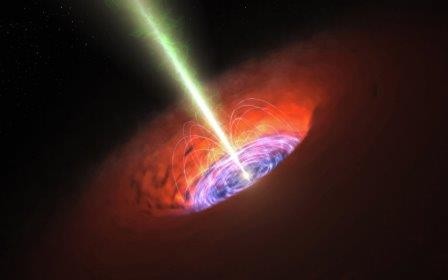 Ученые увидели магнитное поле, порождаемое «объедками» черной дыры
