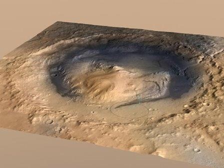 Ученые выяснили, как возникают загадочные курганы в кратерах на марсе