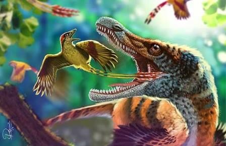 Вокруг динозавров порхали лентохвостые птицы